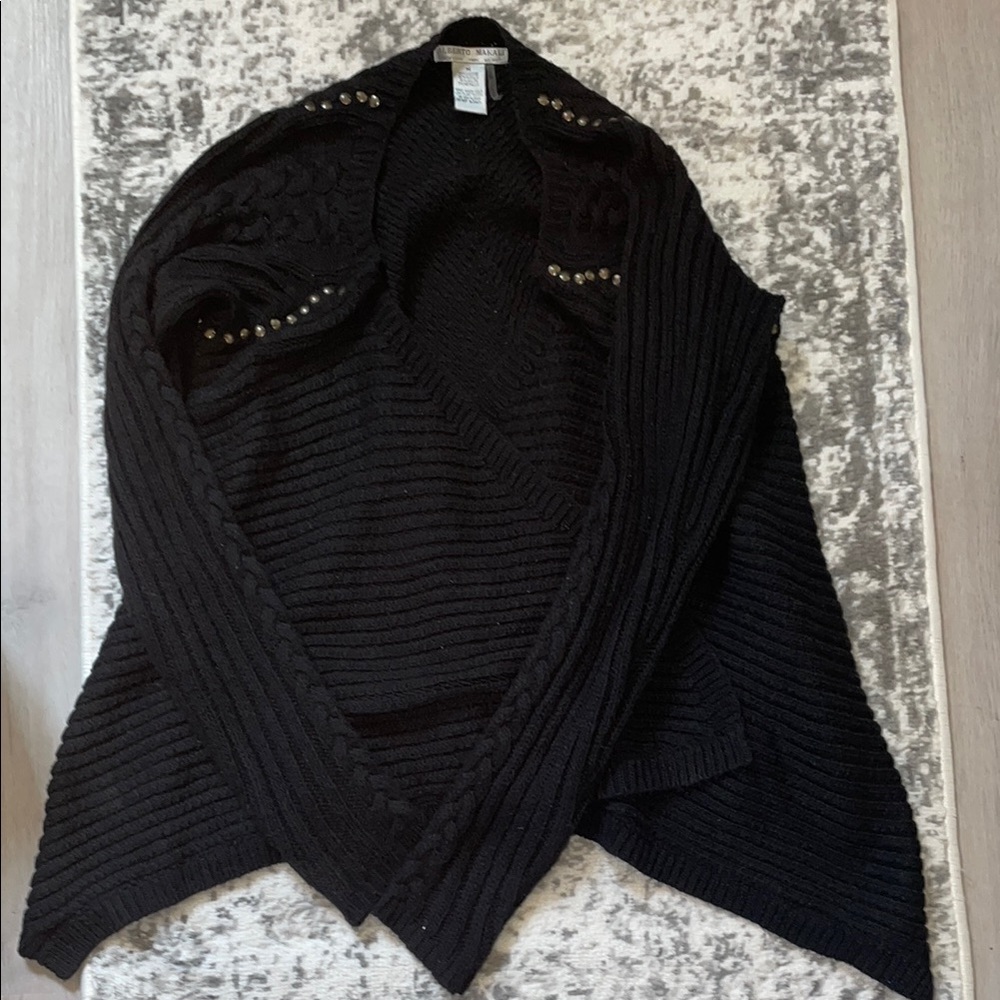 Black Sweater with Studded Details